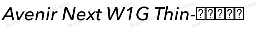 Avenir Next W1G Thin字体转换